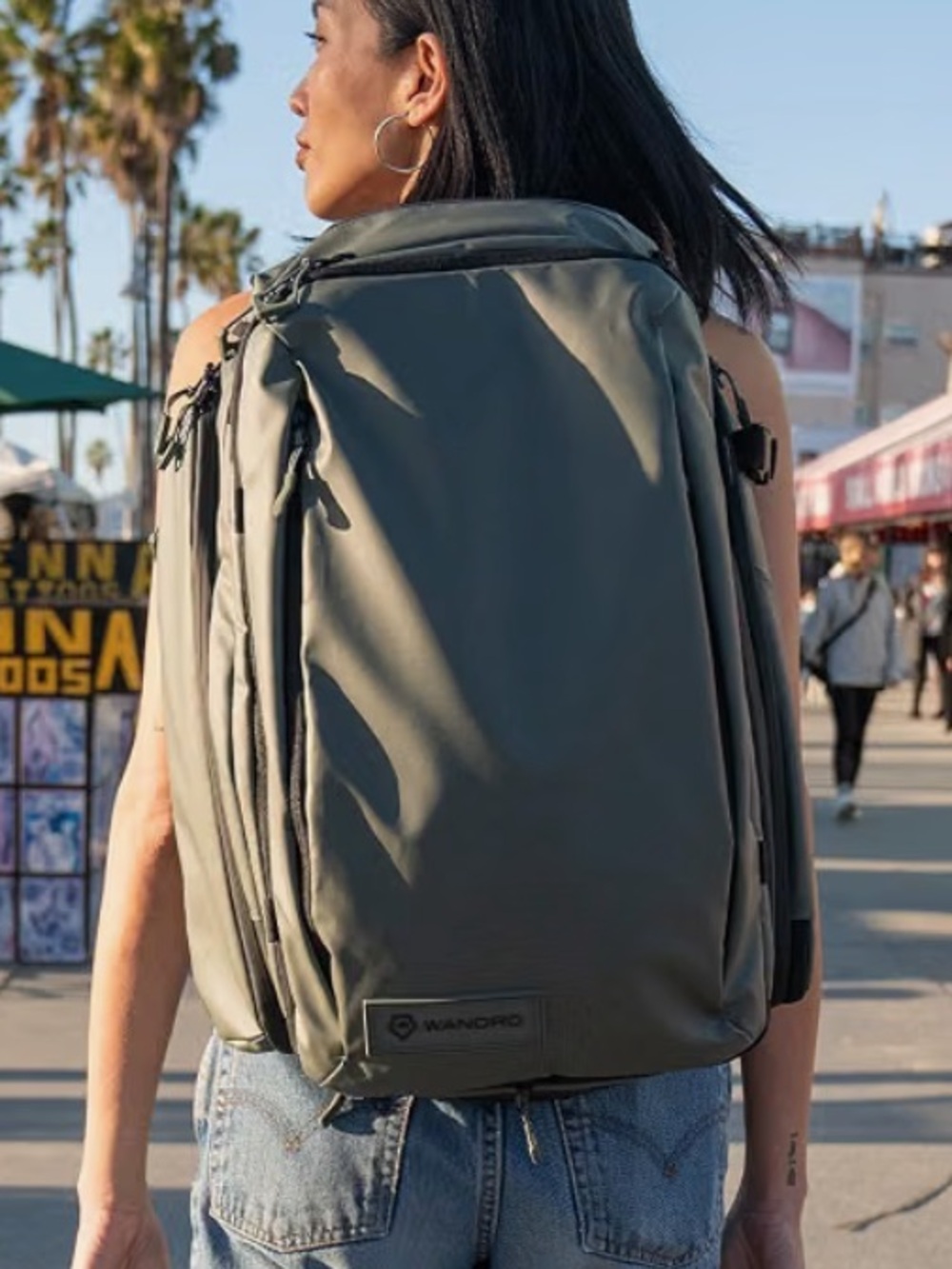 WANDRD Transit 35L Travel Backpack Wasatch Green Expandable Carry On